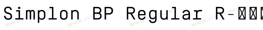 Simplon BP Regular R字体转换